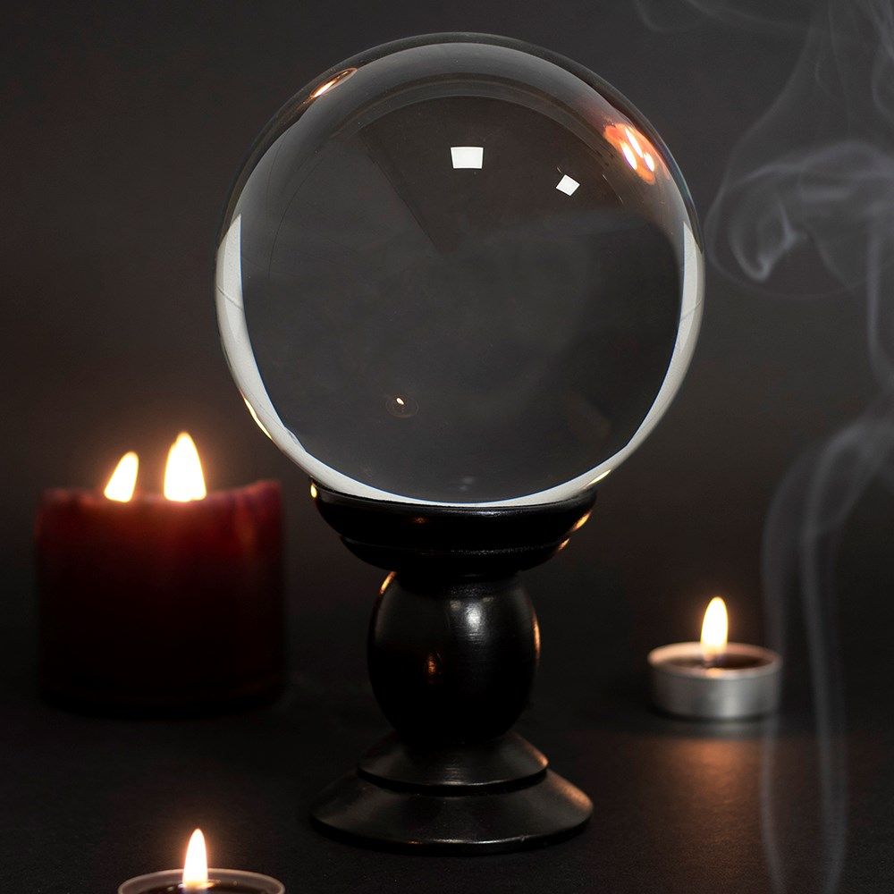 Something Different - Clear Large on Wooden Stand Crystal ball - Transparent